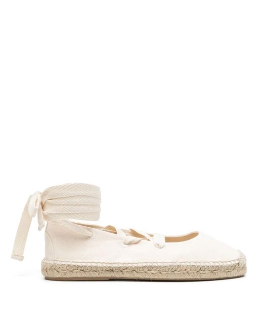 Polo Ralph Lauren Natural Lace-Up Flat Espadrilles