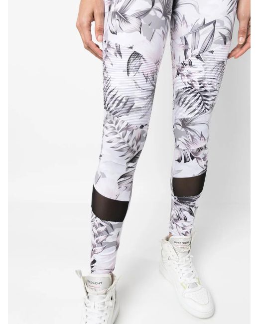 Philipp Plein White Leggings Mit Blumen-Print