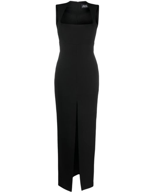Solace London Sofia Square-neck Maxi Dress in Black | Lyst
