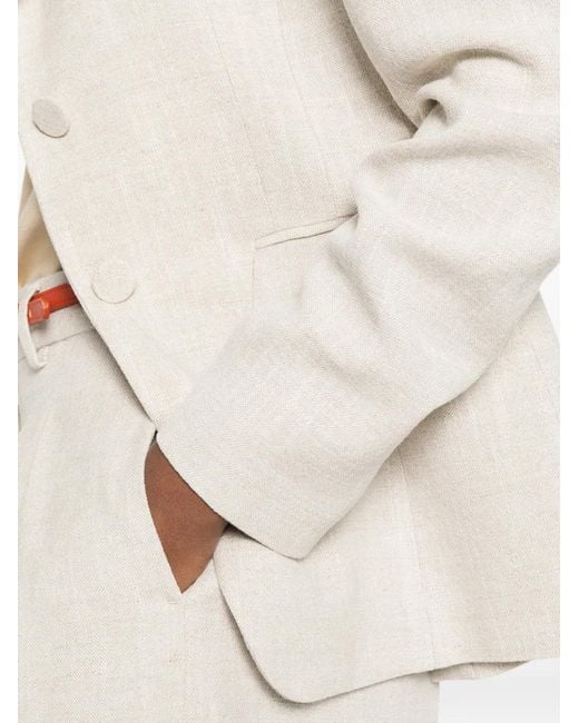 Altuzarra White Blazer À Simple Boutonnage