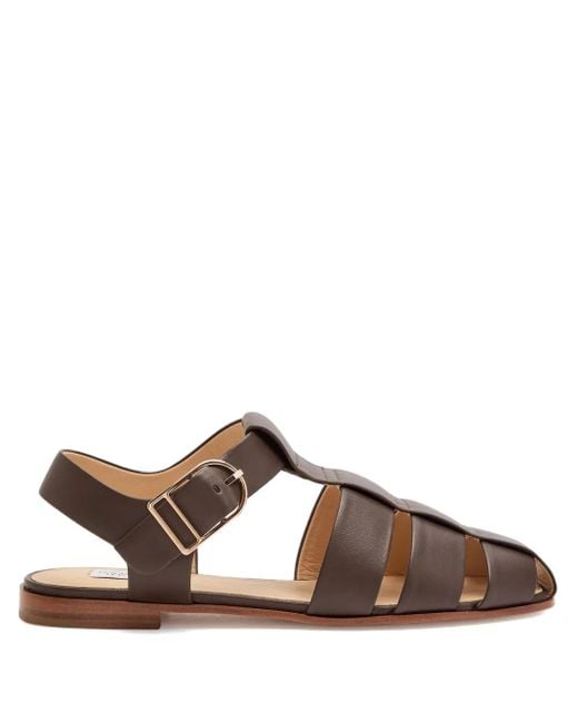 Gabriela Hearst Brown Lynn Sandalen aus Leder