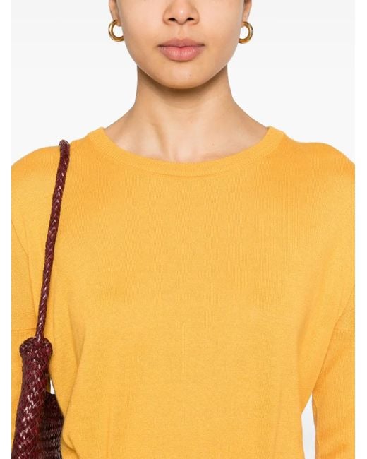 Be You Fijngebreide Top in het Yellow