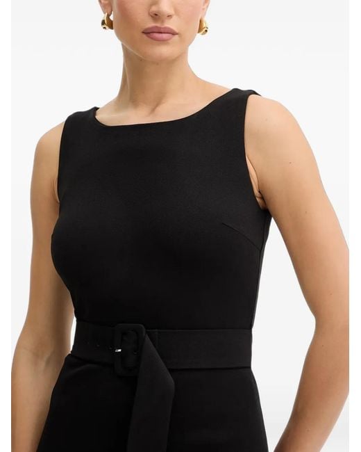 Silvian Heach Black Belted Sleeveless Dress