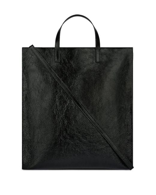 Courreges Black Naplack Tote Bag