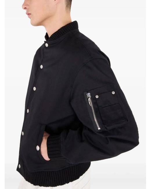 Roberto Cavalli Blue Padded Bomber Jacket for men