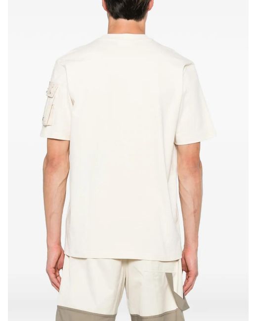 Yes London White Flap-Pocket T-Shirt for men