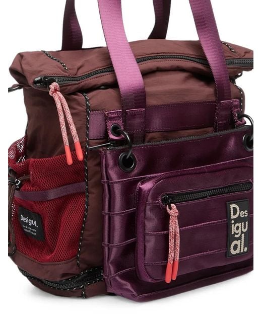 Desigual Purple Multi-Pocket Backpack