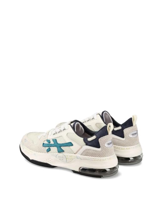 Premiata White Drake Mesh-Panel Sneakers for men