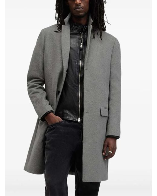AllSaints Men's Black Hal Coat