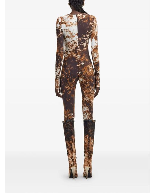 Roberto Cavalli Brown Appaloosa Jumpsuit