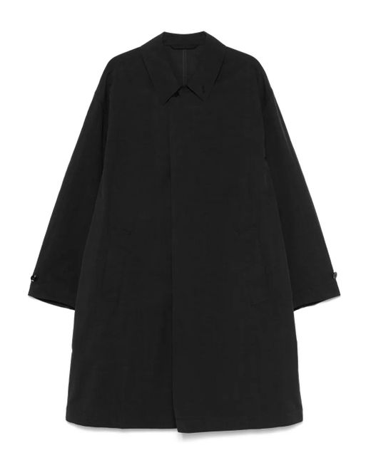 Lemaire Black Twill Car Coat for men