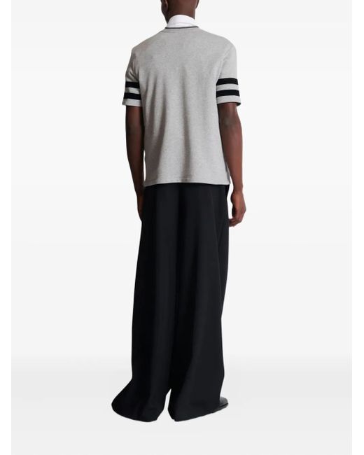 T-Shirt Con Scollo A V di Balmain in Gray da Uomo