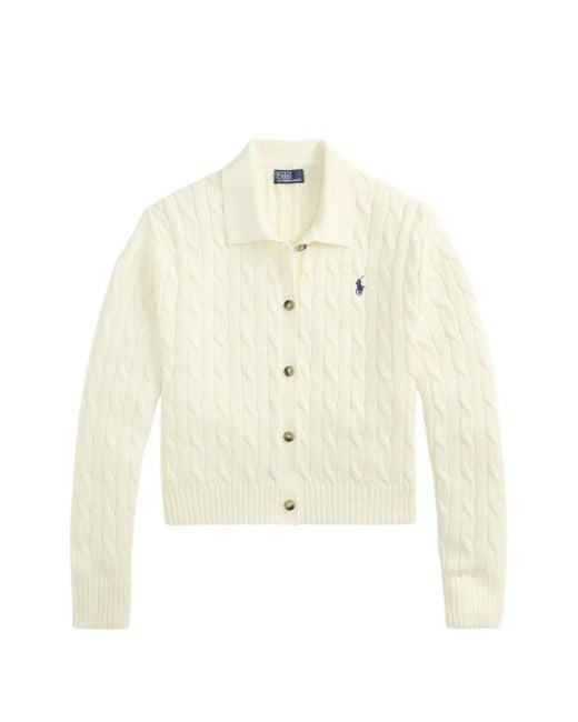 Polo Ralph Lauren White Cotton Cardigan