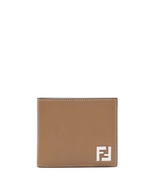 Portafoglio FF con placca logo di Fendi in Brown da Uomo