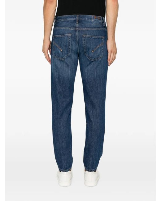 Dondup Blue Faded-Effect Jeans for men