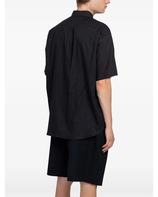 Ssstein Black Oversized Short-Sleeve Shirt for men