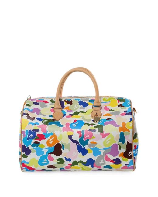 A Bathing Ape Blue Abc Camo Tote Bag
