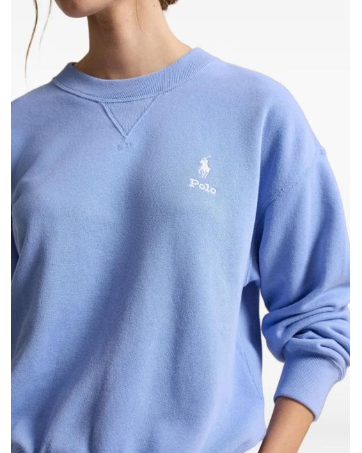 Polo Ralph Lauren Blue Logo-Embroidered Sweater