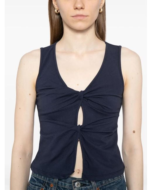 Reformation Blue Tefi Vest Top