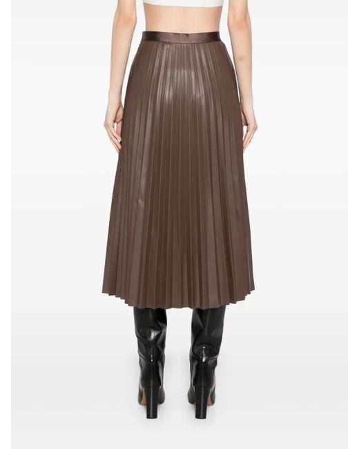 JNBY Brown Elegant Pleated Skirt