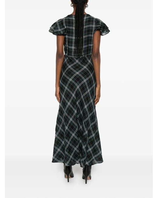Doen Seraphine Checked Maxi Dress in Black