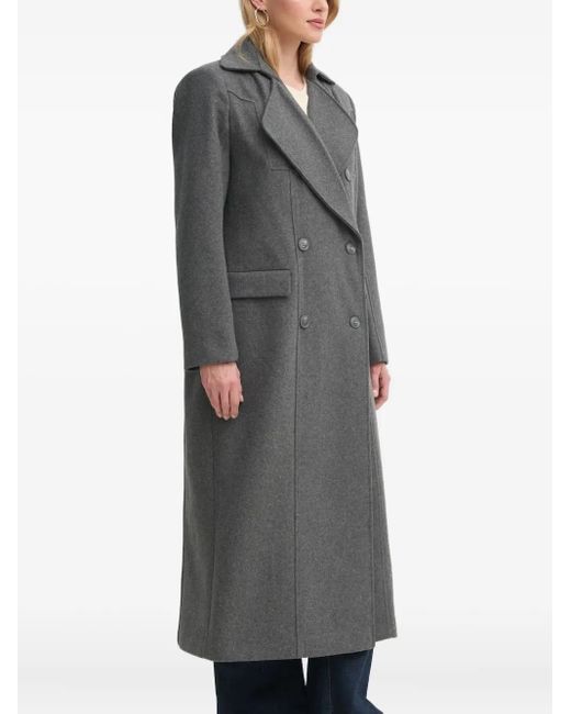 Gestuz Gray Double-Breasted Coat
