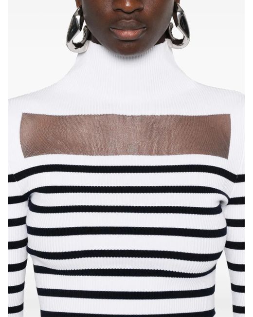 Jean Paul Gaultier Gestreepte Trui in het White