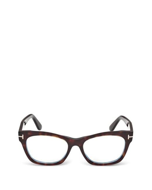 Tom Ford Brown Tortoiseshell-Effect Cat-Eye Glasses