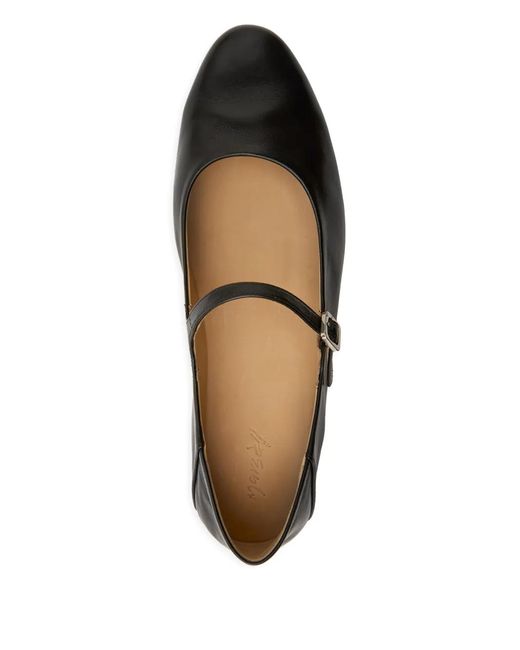 Marsèll Black Strascico Buckle-Strap Ballerina Shoes