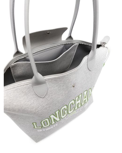 Longchamp White Le Pliage Schultertasche