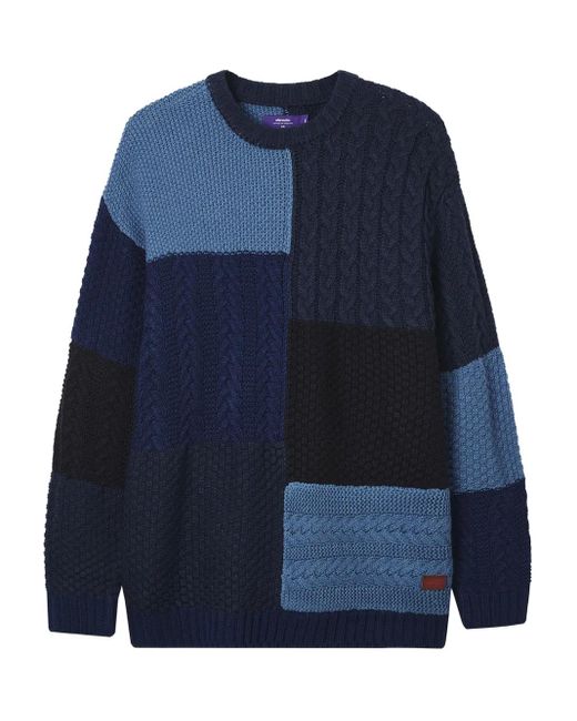 Pull À Design Patchwork AFTERMATHS pour homme en coloris Blue