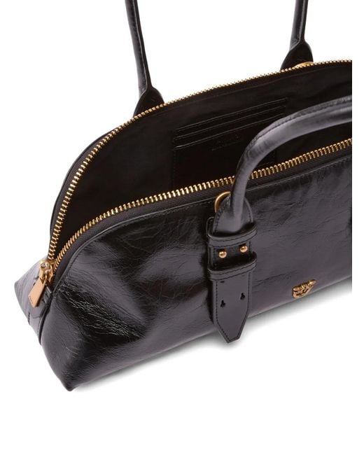 Pinko Black Escape Bag Horizontal Large Handbag