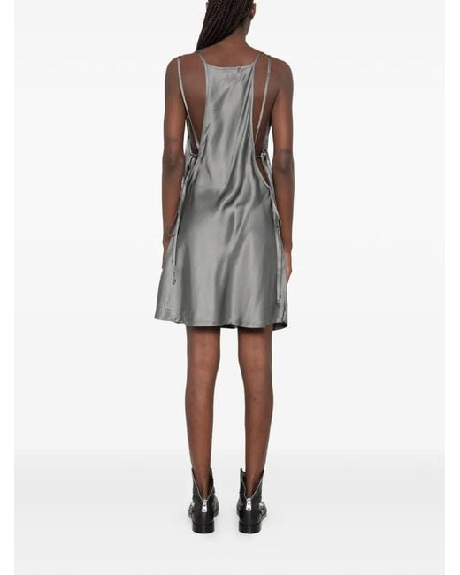 Halfboy Gray Spaghetti-Strap Mini Dress