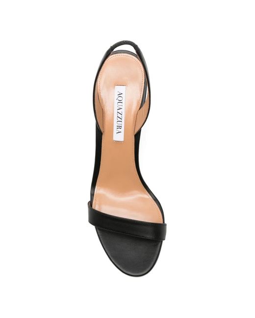 Aquazzura Metallic Sandales À Talon Épais So Nude