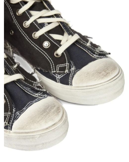 Baskets Montantes À Effet Usé Maison Margiela pour homme en coloris Black