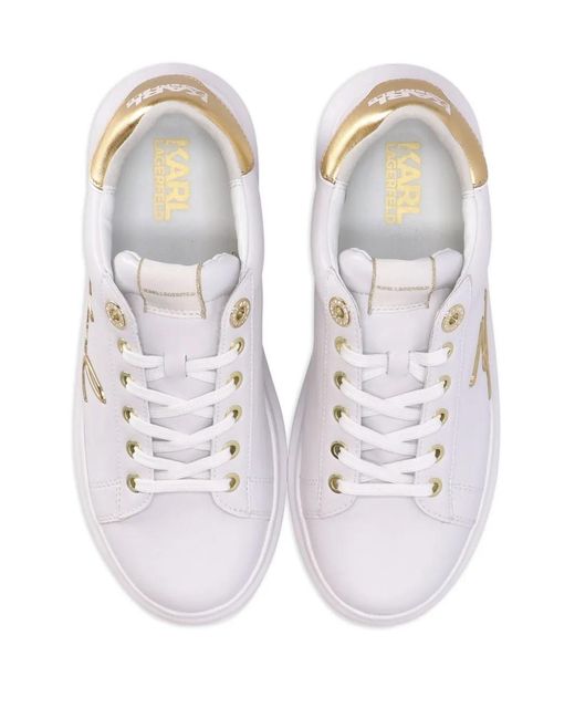 Karl Lagerfeld White Kapri Karl Ikonic Low-Top Sneakers