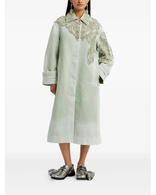 Erdem エンブロイダリー コート White