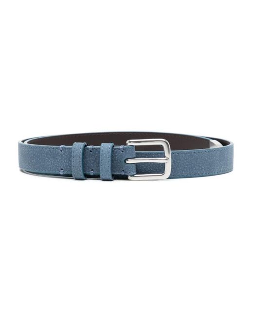 Paul Smith Blue Grained-texture Leather Belt for men