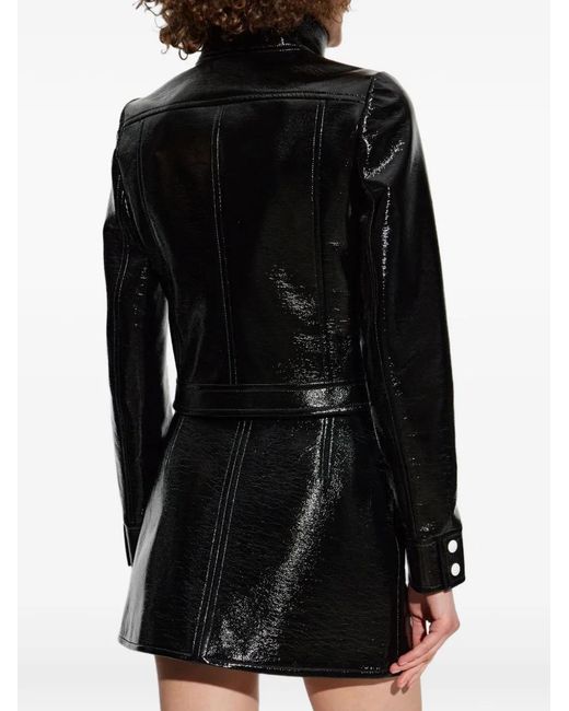 Courreges Black Logo-Patch Re-Edition Jacket