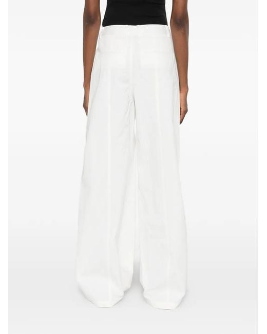 Viktoria Chan White Amit Wide-Leg Trousers