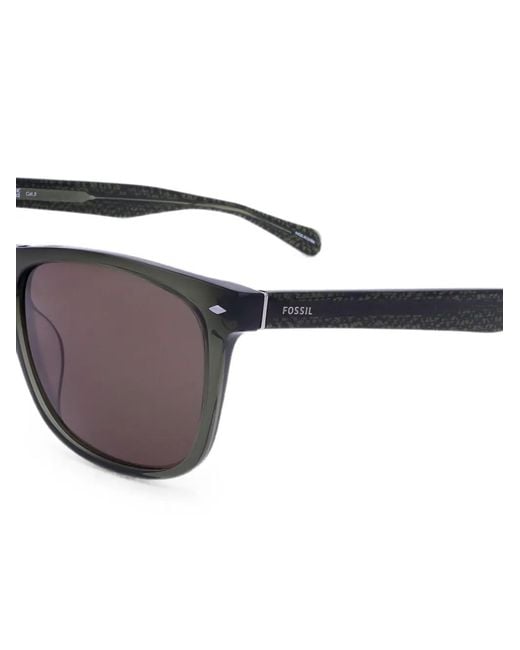 Fossil White Square-Frame Sunglasses for men