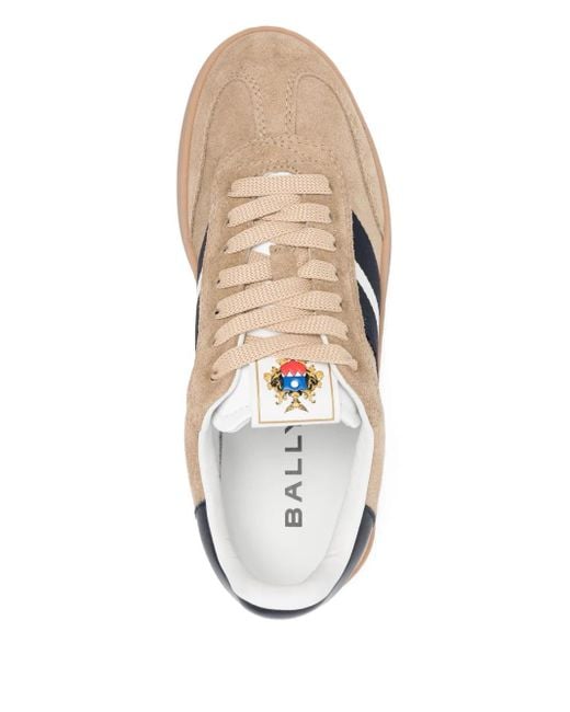 Bally Brown Retro Crest Sneakers aus Wildleder