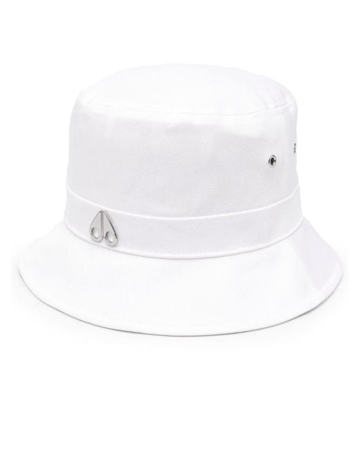 Moose Knuckles Cotton Sugar Beach Bucket Hat in White for Men | Lyst