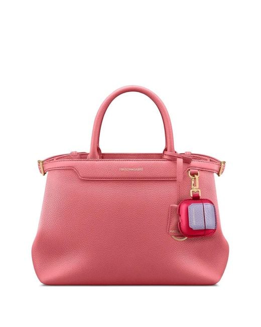Maison De Sabre Pink Leather Airpods 4 Keyring Case