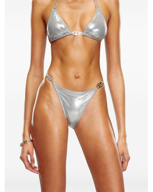 Bragas de bikini Bfpn-Irina-O con efecto metalizado DIESEL de color White