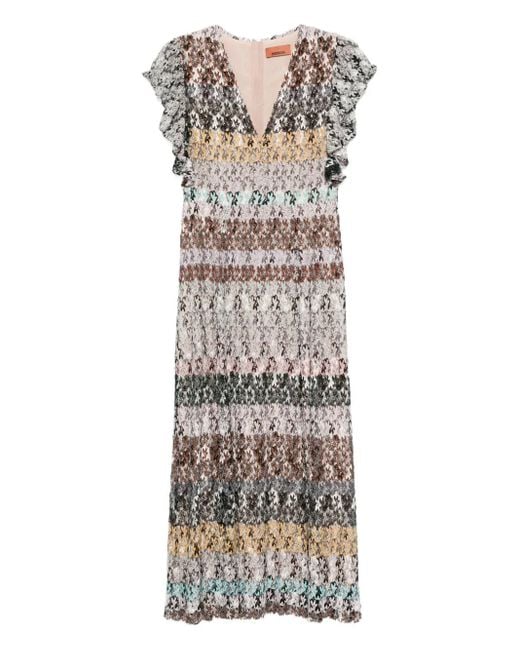 Missoni Midi-Jurk Met V-Hals in het Black