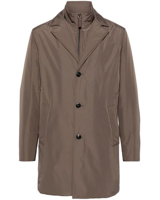 Canali Brown Layered Coat for men