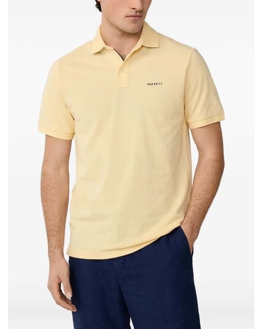 Hackett Blue Polo À Bords Contrastants for men