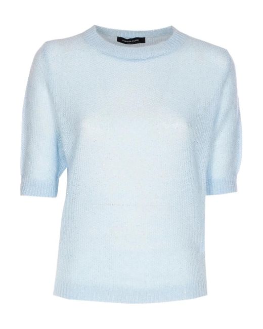 Fabiana Filippi Blue Crew-Neck T-Shirt