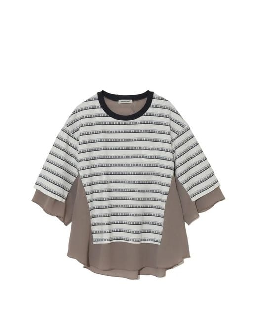 Undercover Gray Stripe-Details T-Shirt